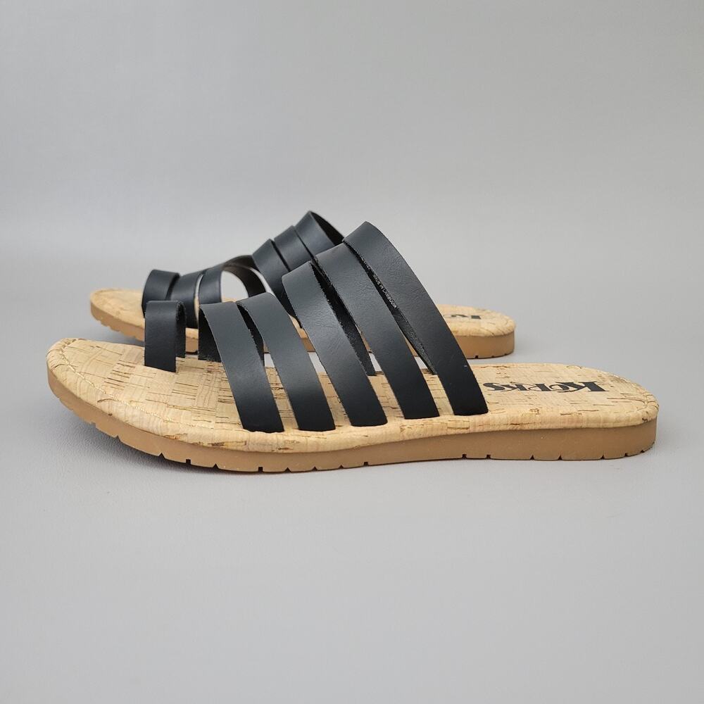 Korks Khela 21 Flat Toe Loop Ring Sandals Slides Womens 11 - Picture 3 of 10